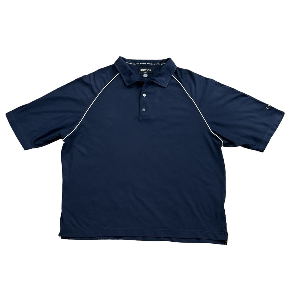 FootJoy FJ Logo Navy Short Sleeve Golf Polo‎ Shirt Size: XXL